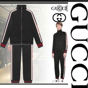 Gucci black track large logo track set💕